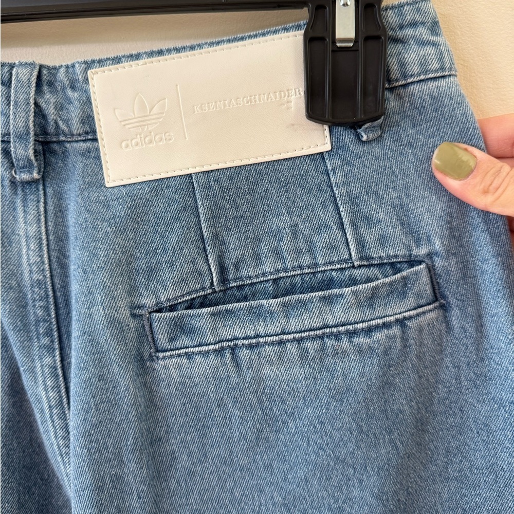 adidas & KSENIASCHNAIDER collab wide leg denim - size 28 - Picture 8 of 10